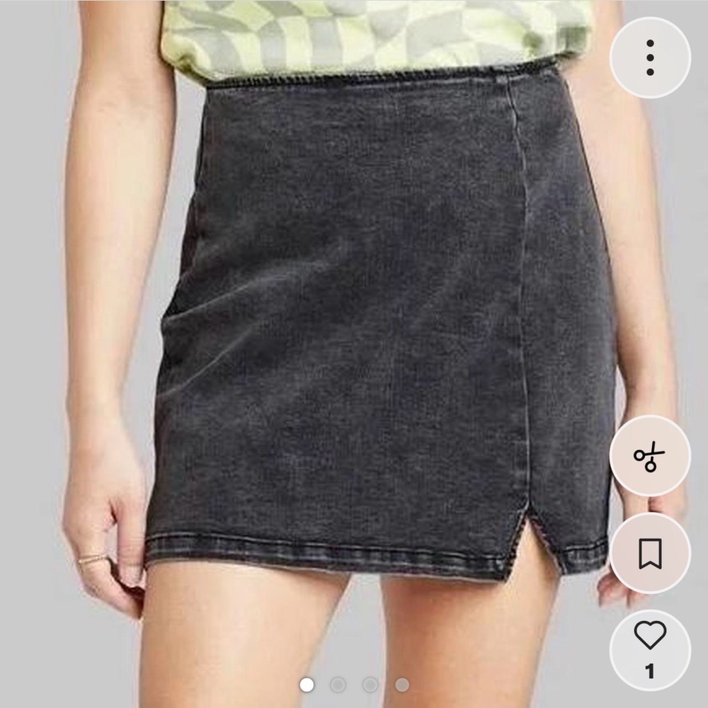 Wild Fable Black Denim Skirt